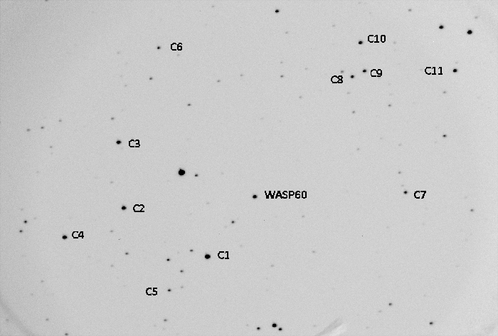 Chart - WASP-60, JD 2457309.58708