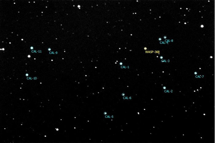 Chart - WASP-36, JD 2457485.32236