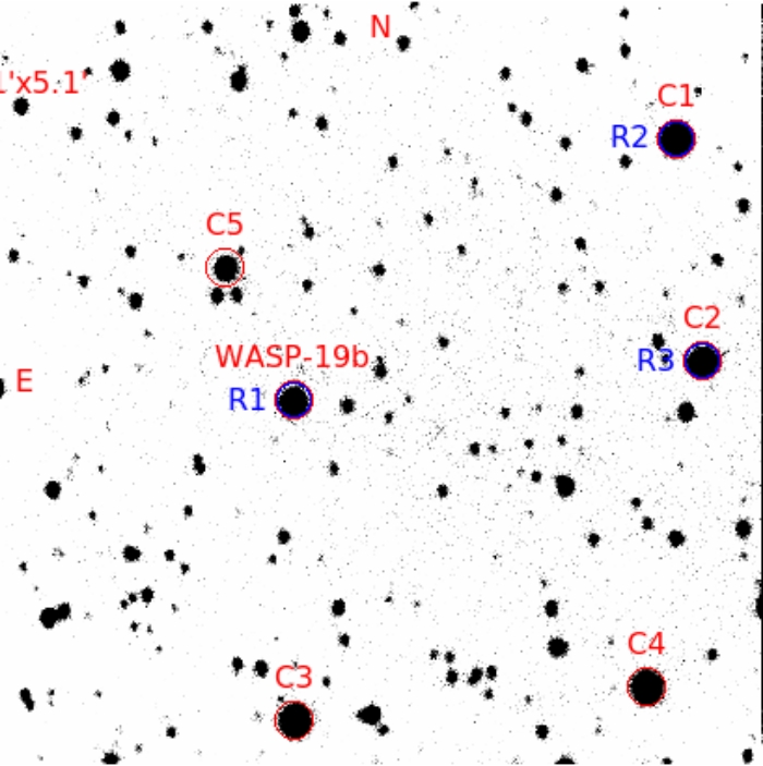 Chart - WASP-19, JD 2457482.59147