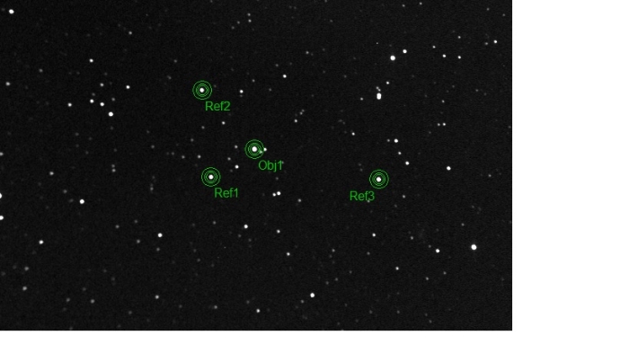 Chart - WASP-3, JD 2457536.39233