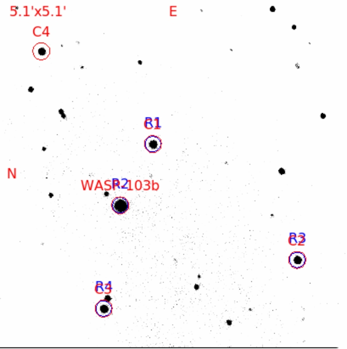 Chart - WASP-103, JD 2457552.59952