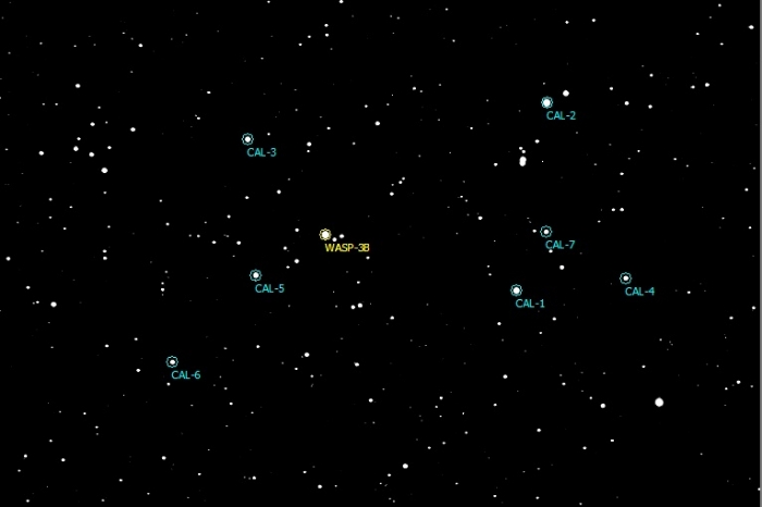 Chart - WASP-3, JD 2457560.42150