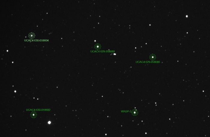 Chart - WASP-3, JD 2457597.26486