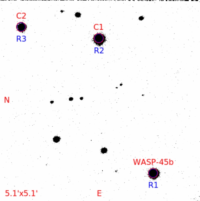Chart - WASP-45, JD 2457660.74991