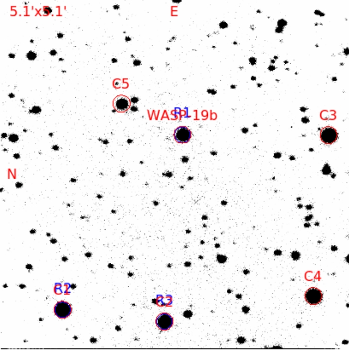 Chart - WASP-19, JD 2457724.76514