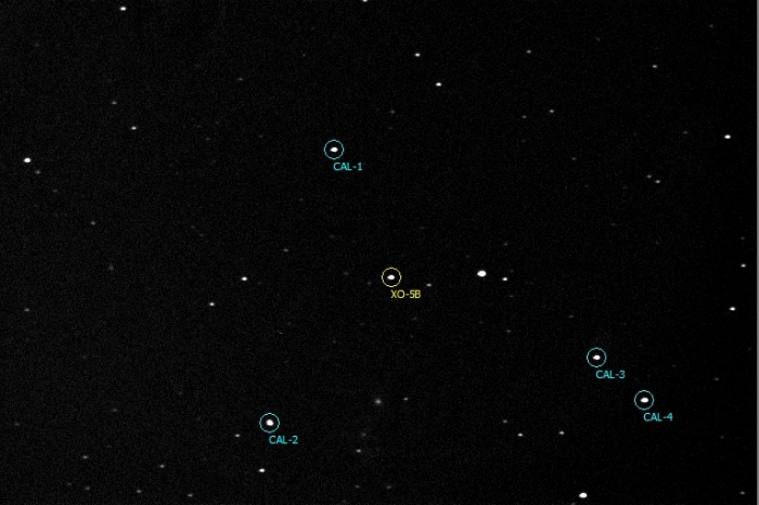 Chart - XO-5, JD 2457802.32710