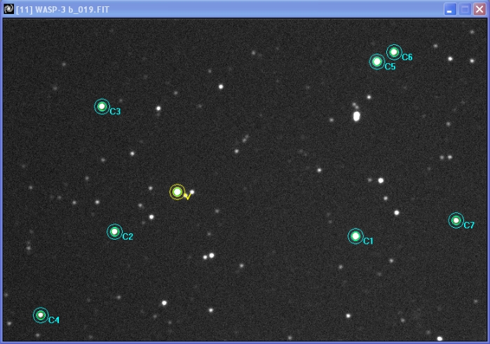 Chart - WASP-3, JD 2457942.69592
