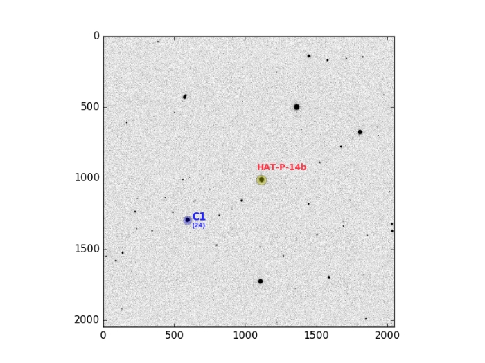 Chart - HAT-P-14, JD 2457846.17109