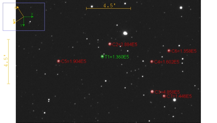 Chart - WASP-46, JD 2458012.68537
