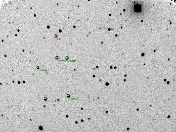 Chart - WASP-75, JD 2458043.26435