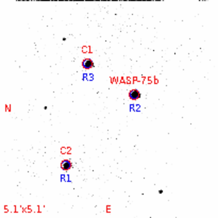 Chart - WASP-75, JD 2458018.48782