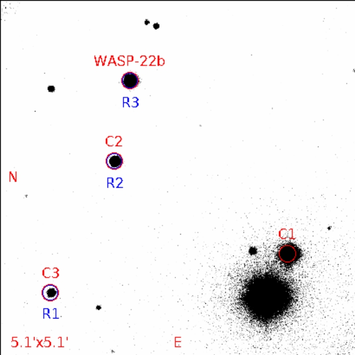 Chart - WASP-22, JD 2458019.65765
