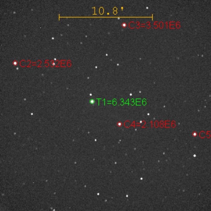 Chart - WASP-33, JD 2458065.54565