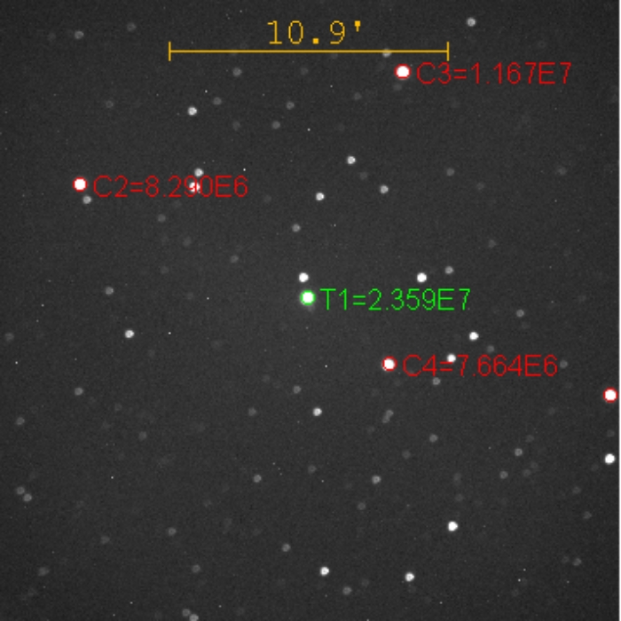 Chart - WASP-33, JD 2458066.76460