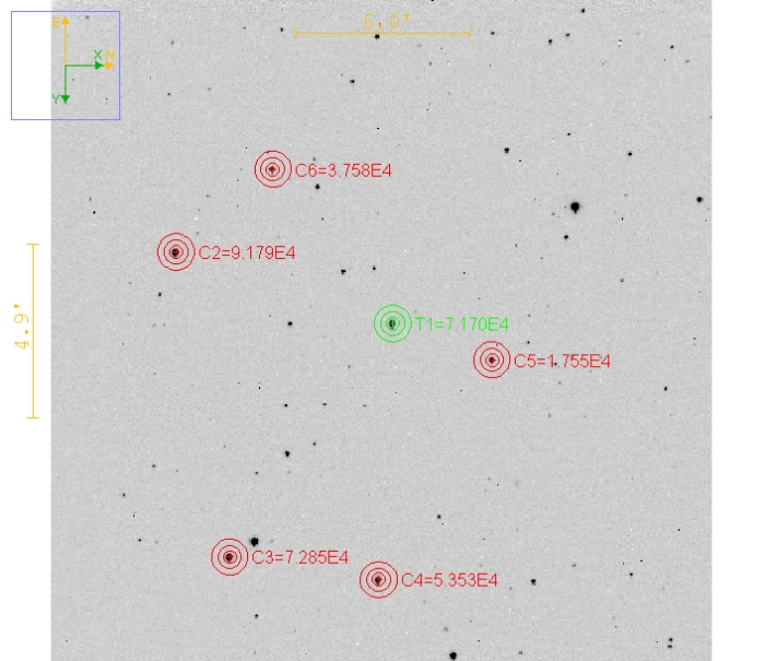 Chart - WASP-52, JD 2458045.52131