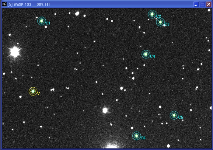 Chart - WASP-103, JD 2458271.70887