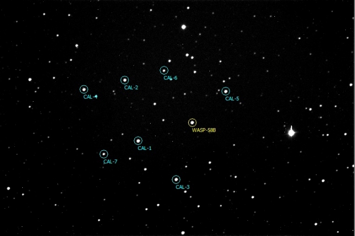 Chart - WASP-58, JD 2458284.37309