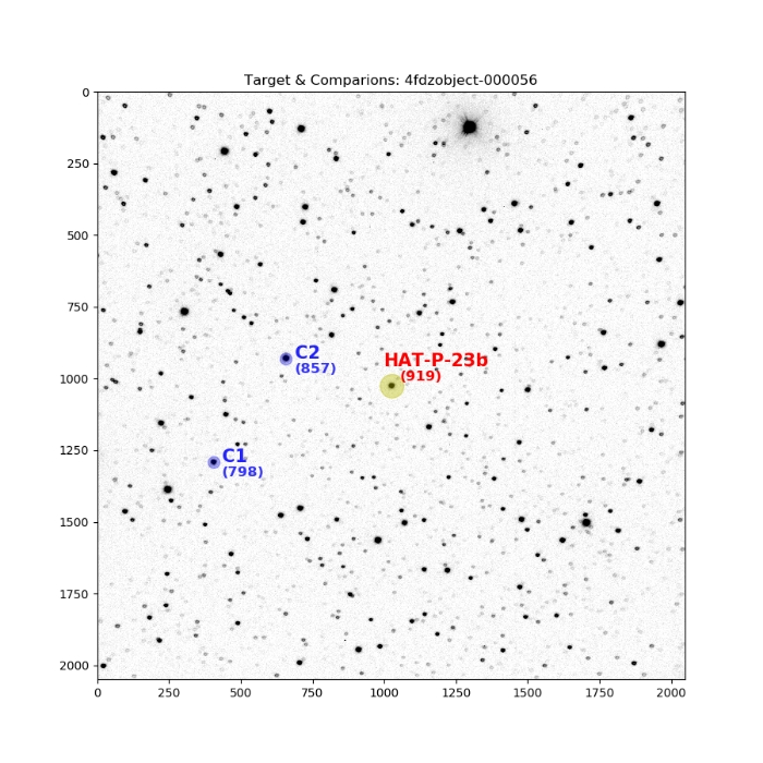 Chart - HAT-P-23, JD 2458333.18001