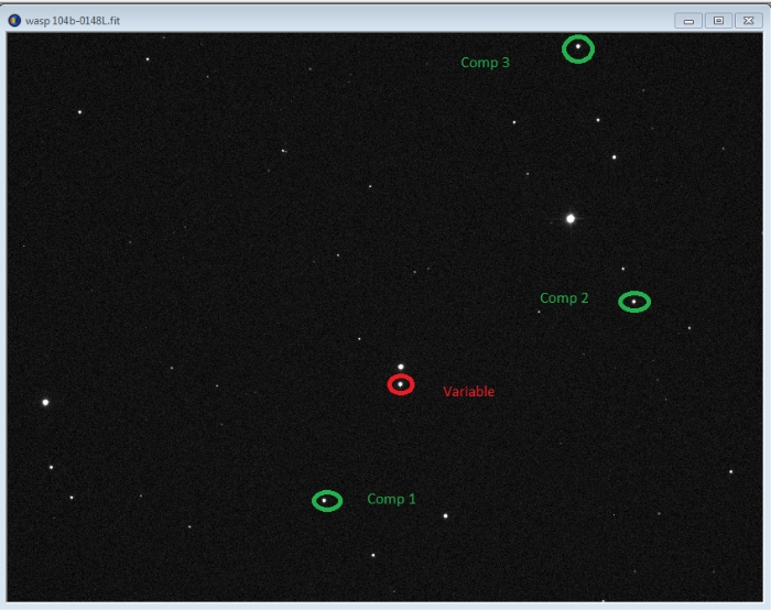 Chart - WASP-104, JD 2458542.37097