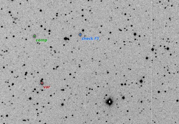 Chart - WASP-3, JD 2455850.23884