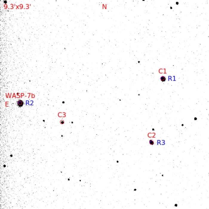 Chart - WASP-7, JD 2458726.52458