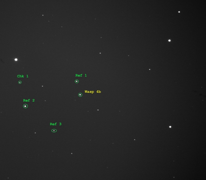 Chart - WASP-4, JD 2458748.58126