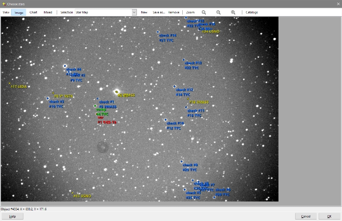 Chart - TrES-1, JD 2457122.72164