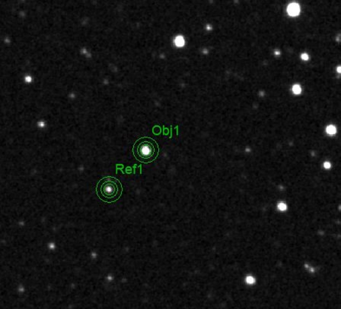 Chart - WASP-19, JD 2458883.57057