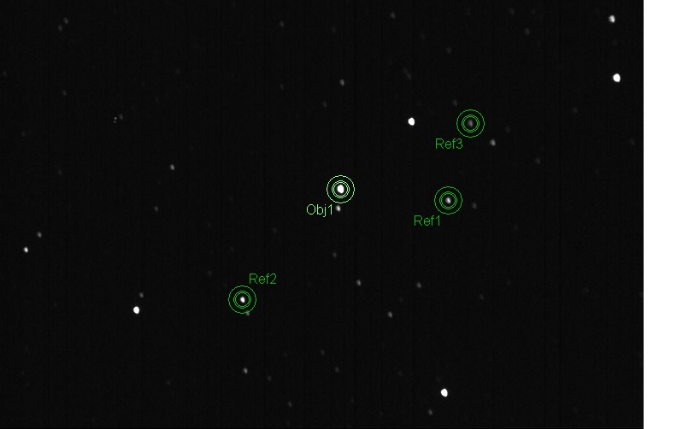 Chart - WASP-33, JD 2459218.31539