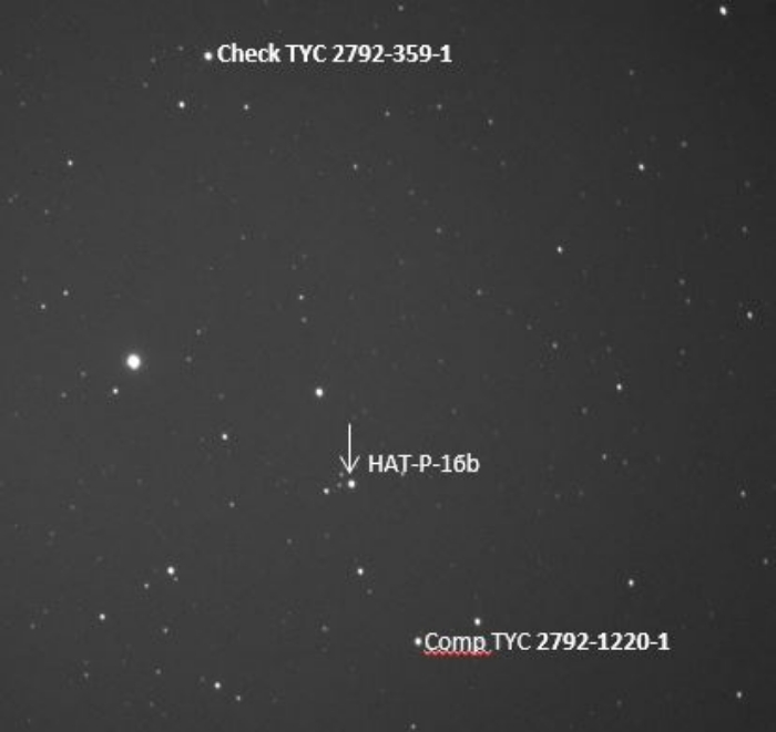 Chart - HAT-P-16, JD 2458486.30410