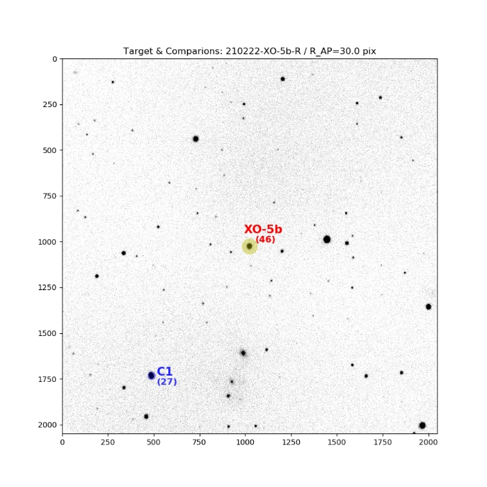 Chart - XO-5, JD 2459268.04246