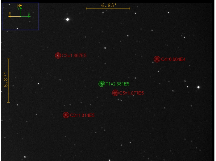 Chart - TrES-2, JD 2459526.34175