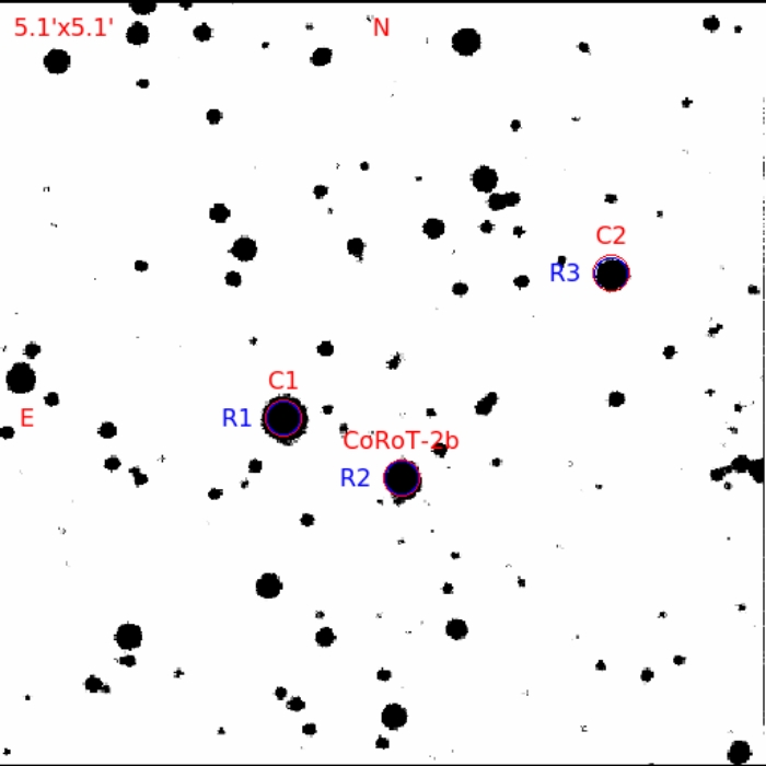 Chart - CoRoT-2, JD 2459811.57101