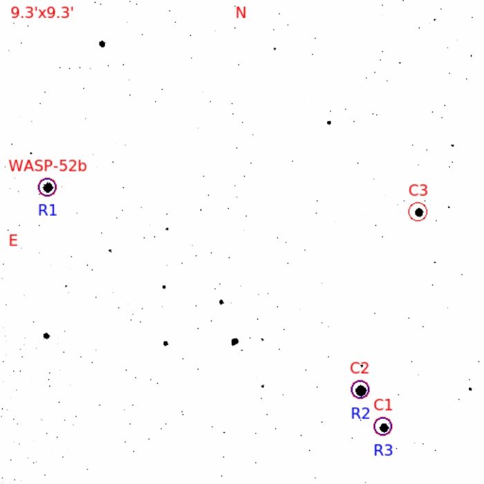 Chart - WASP-52, JD 2459814.62446