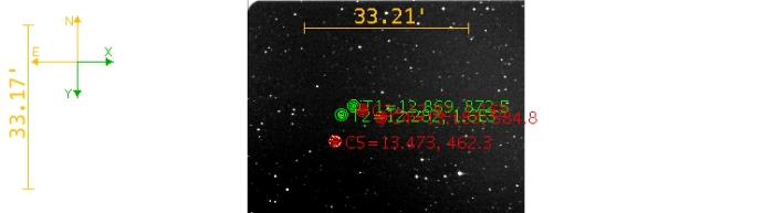 Chart - WASP-36, JD 2459660.68805