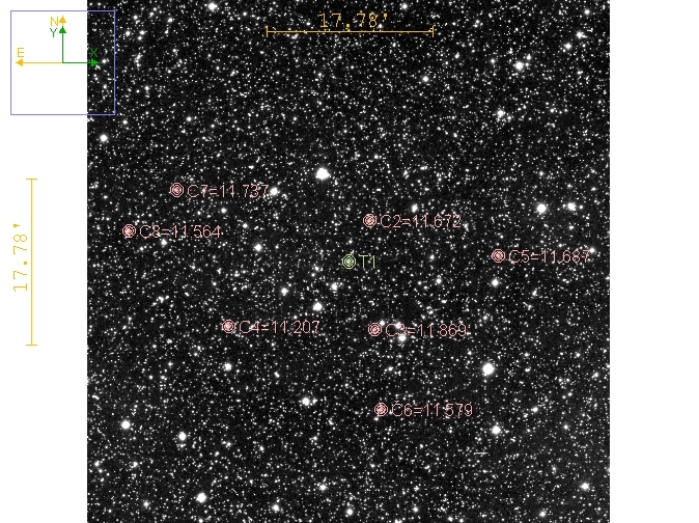 Chart - WASP-12, JD 2459962.69200