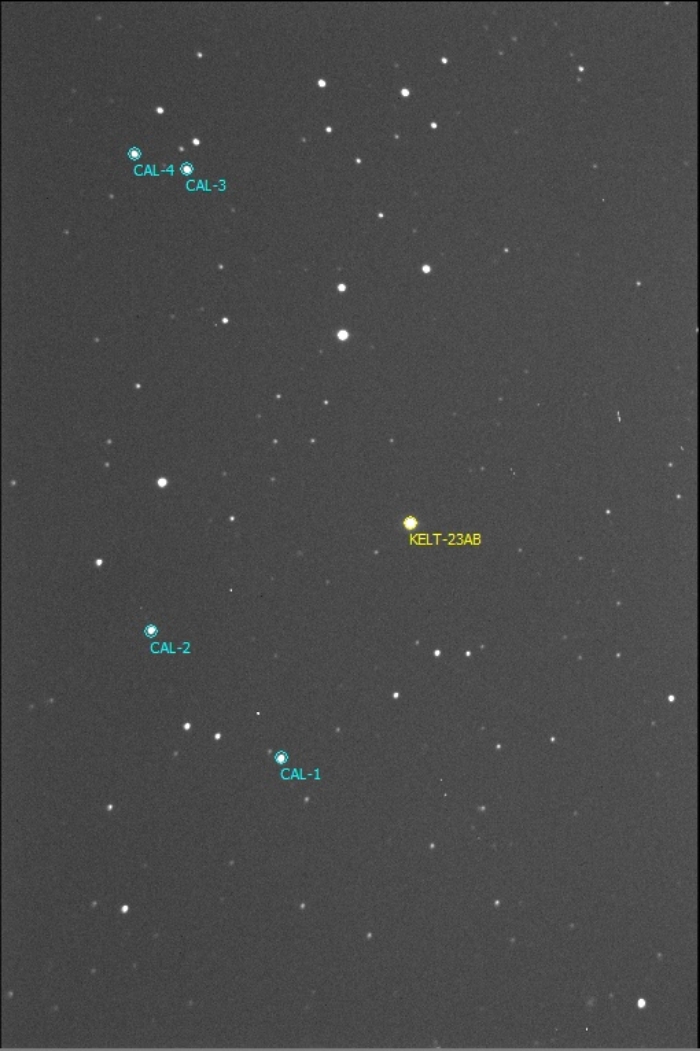 Chart - KELT-23 A, JD 2460120.48587