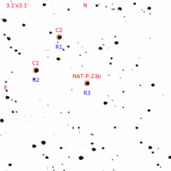 Chart - HAT-P-23, JD 2460175.57397