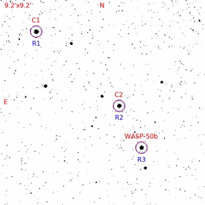 Chart - WASP-50, JD 2460209.73346