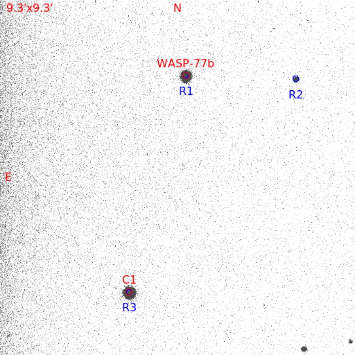Chart - WASP-77, JD 2460234.72968