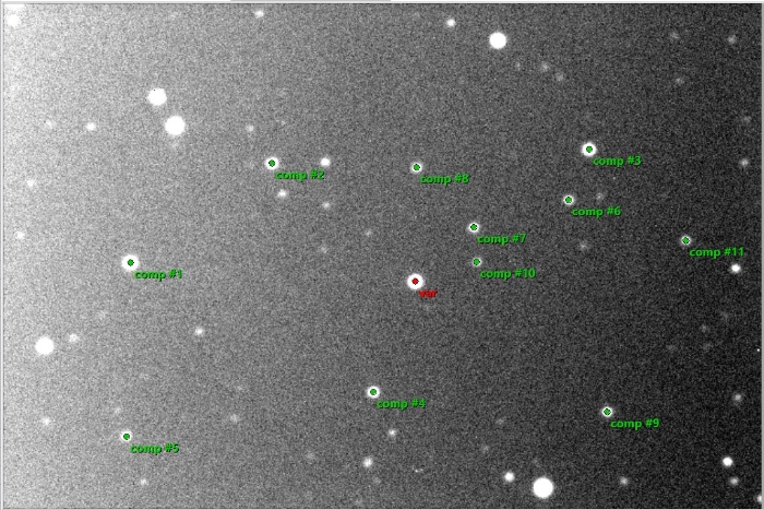 Chart - WASP-52, JD 2460264.32826