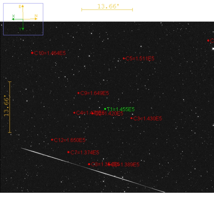 Chart - WASP-135, JD 2460459.48954