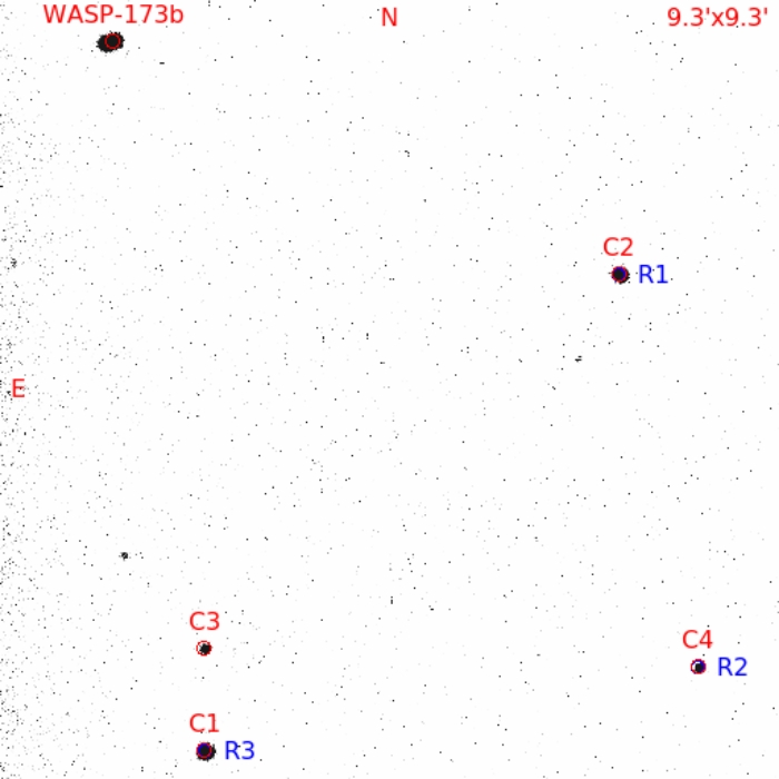 Chart - WASP-173A, JD 2460469.79379