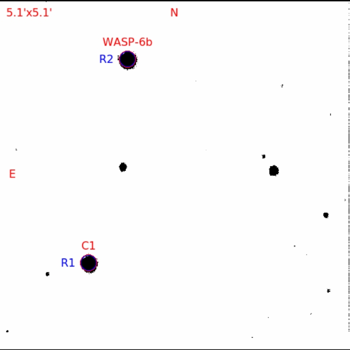 Chart - WASP-6, JD 2460585.67023