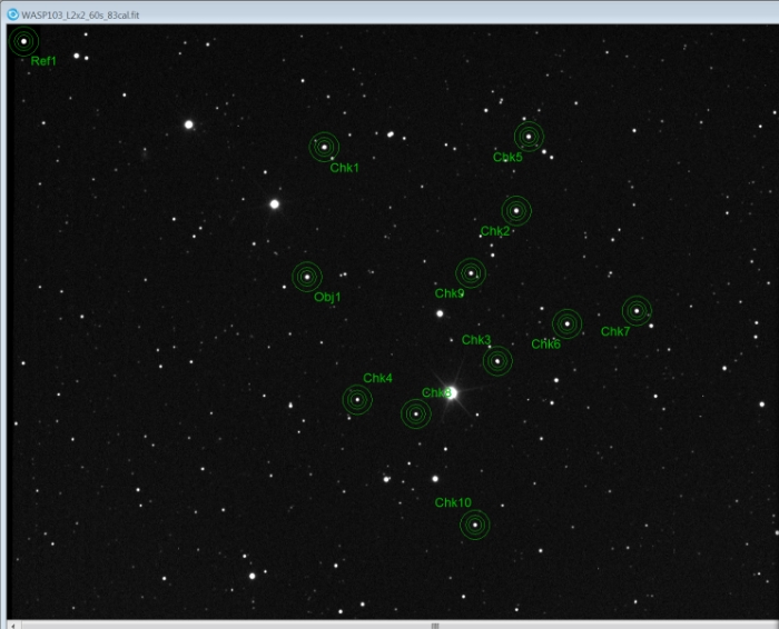 Chart - WASP-103, JD 2460497.67302