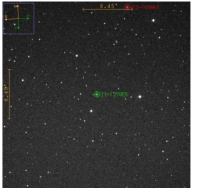 Chart - WASP-134, JD 2460600.16535