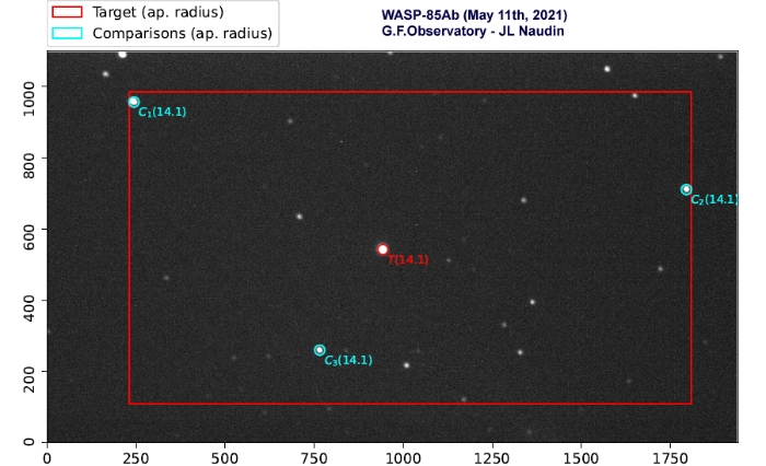 Chart - WASP-85 A, JD 2459346.40389