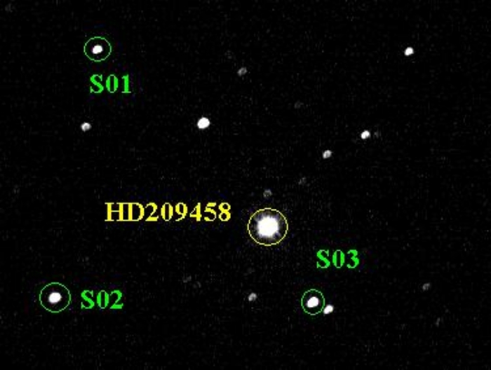 Chart - HD 209458, JD 2451783.27580