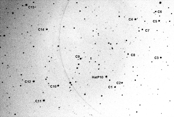 Chart - WASP-11, JD 2455857.70485