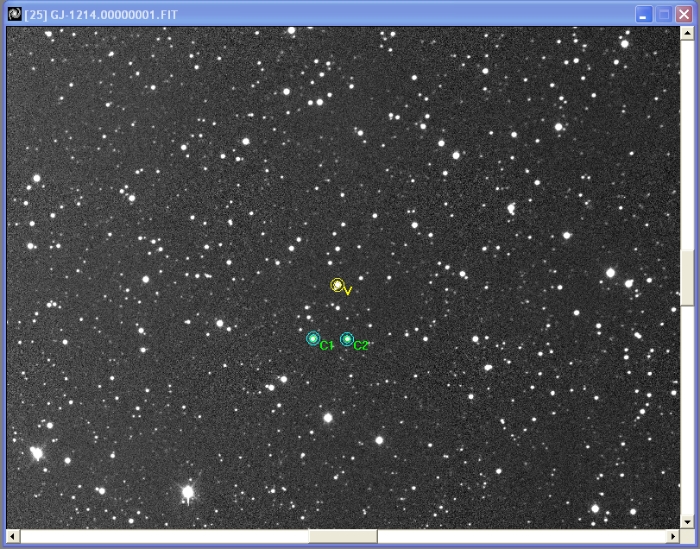 Chart - GJ 1214, JD 2456104.35469
